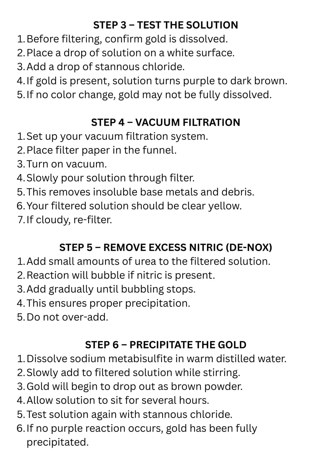 Complete Gold Recovery & Refining System – Beginner Chemical Refining Kit
