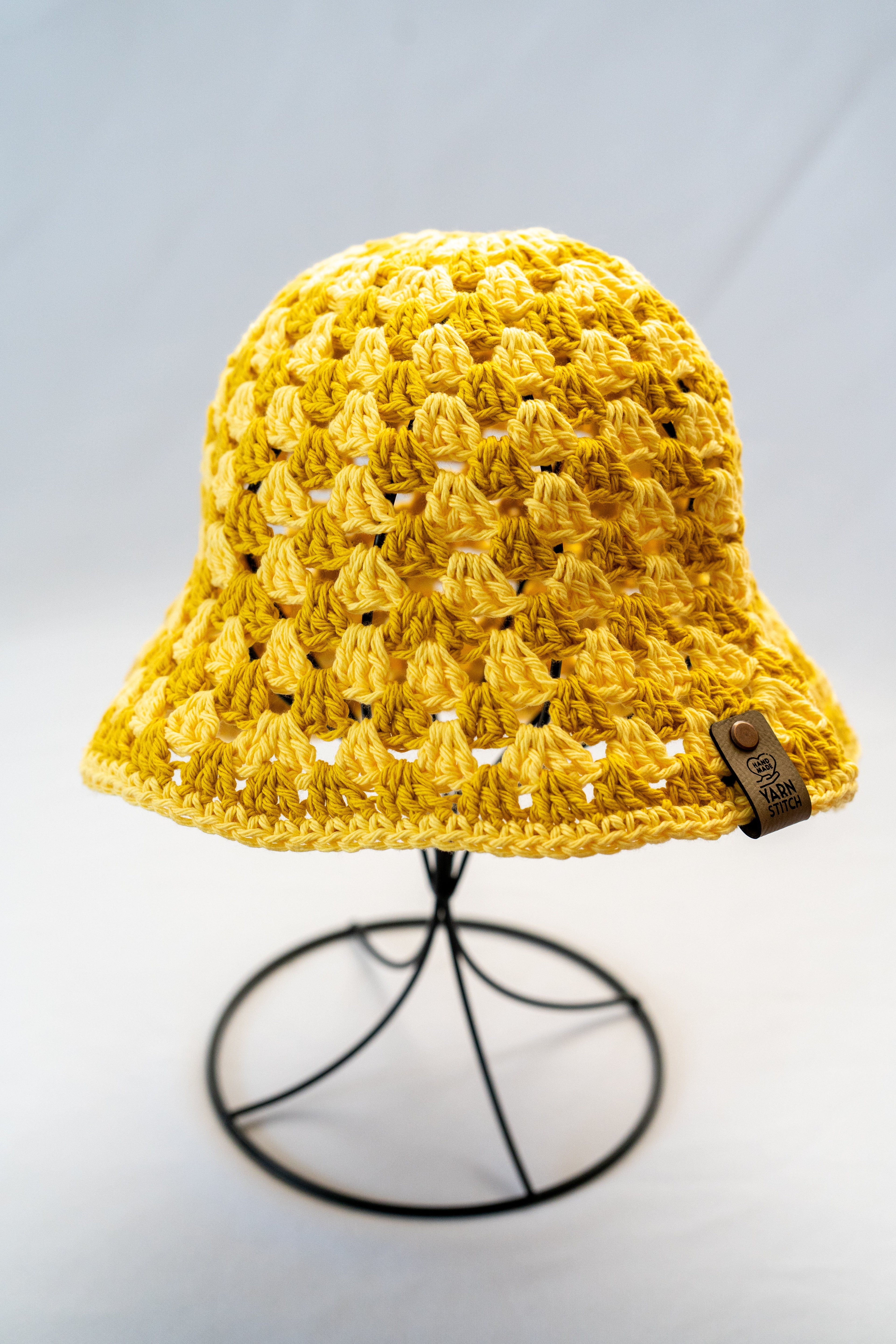 Crochet Bucket Hat - Yellow