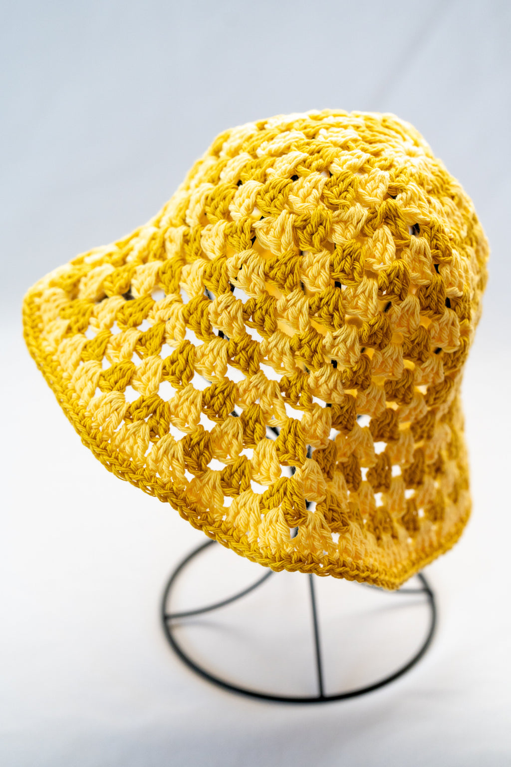 Crochet Bucket Hat - Yellow