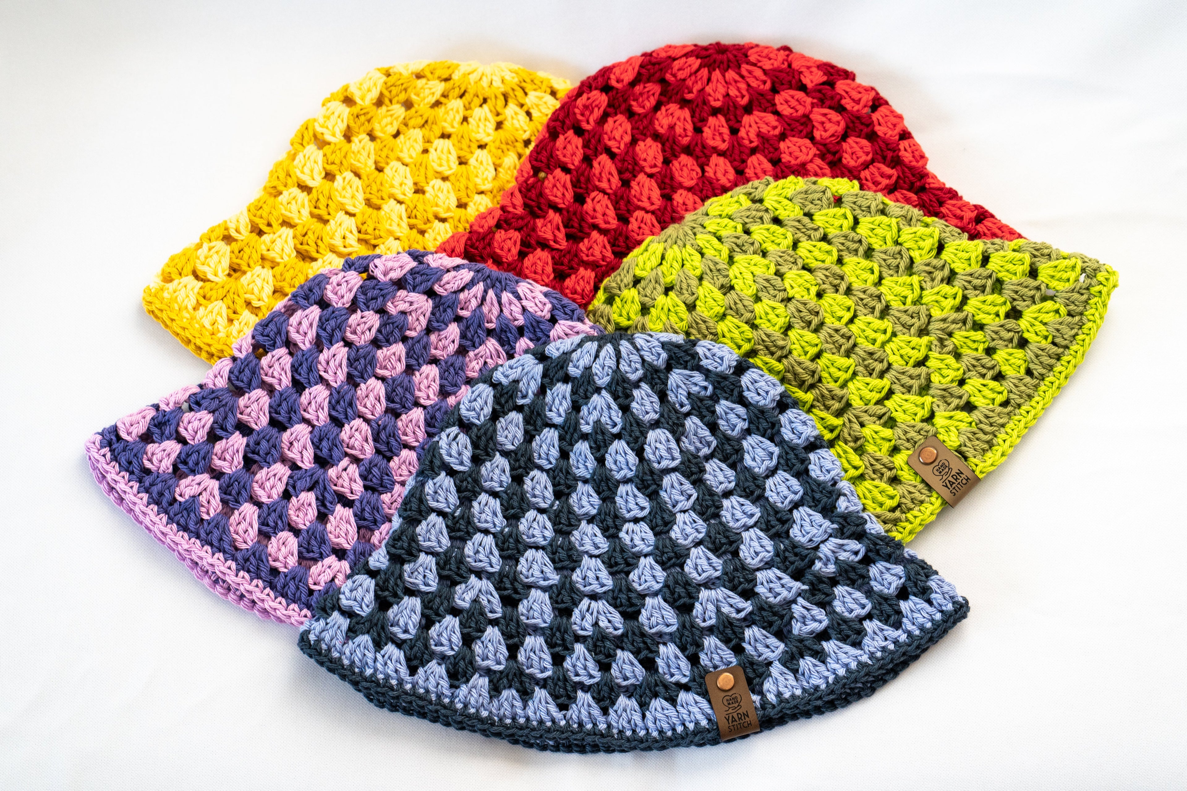 Crochet Bucket Hat - Red