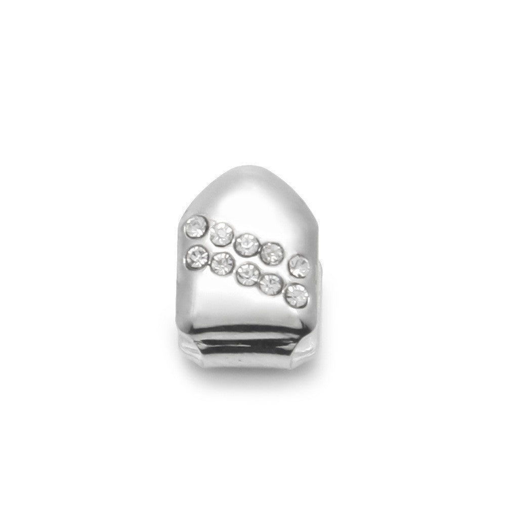Hip-hop diamond-encrusted and gold-plated teeth grillz