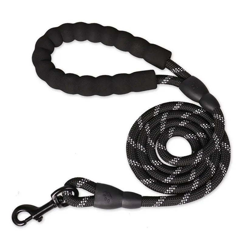 Reflective Heavy-Duty Nylon Dog Leash - 150/200/300cm (59/79/118 in | 5/6.6/9.8 ft) - Quick-Release for Small to Large Dogs