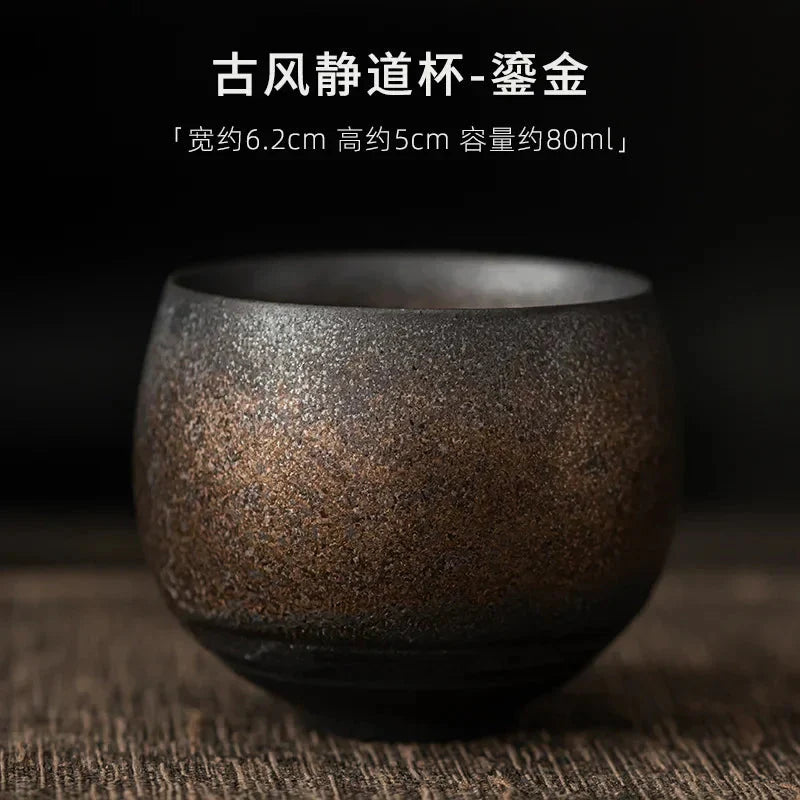 Japanese Handmade Ceramic Tea Cup | Antique Kung Fu Tea Set