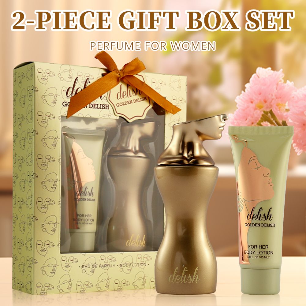 Women's Eau de Parfum & Body Lotion Gift Set — Floral Fruity Gourmand Fragrance 2-Piece