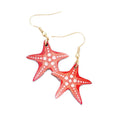 Kimber Wood Watercolor Sea Life Dangle Earrings