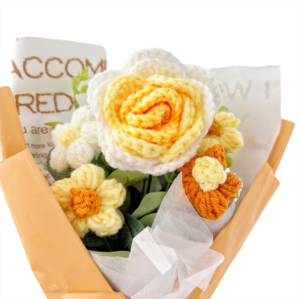 Rose Crochet Bouquet Romantic Gift for Girlfriend